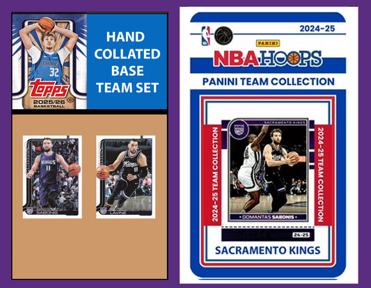 2025-26 2026 Topps Sacramento Kings NBA Team Set + 2024 Panini Hoops Sabonis