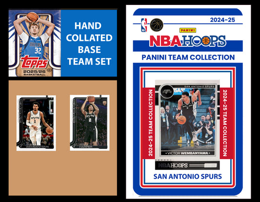 2025-26 2026 Topps SA Spurs NBA Team Set + 2024 Panini Hoops Wembanyama