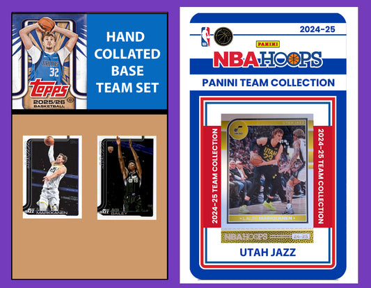 2025-26 2026 Topps Utah Jazz NBA Team Set + 2024 Panini Hoops Ace Bailey RC