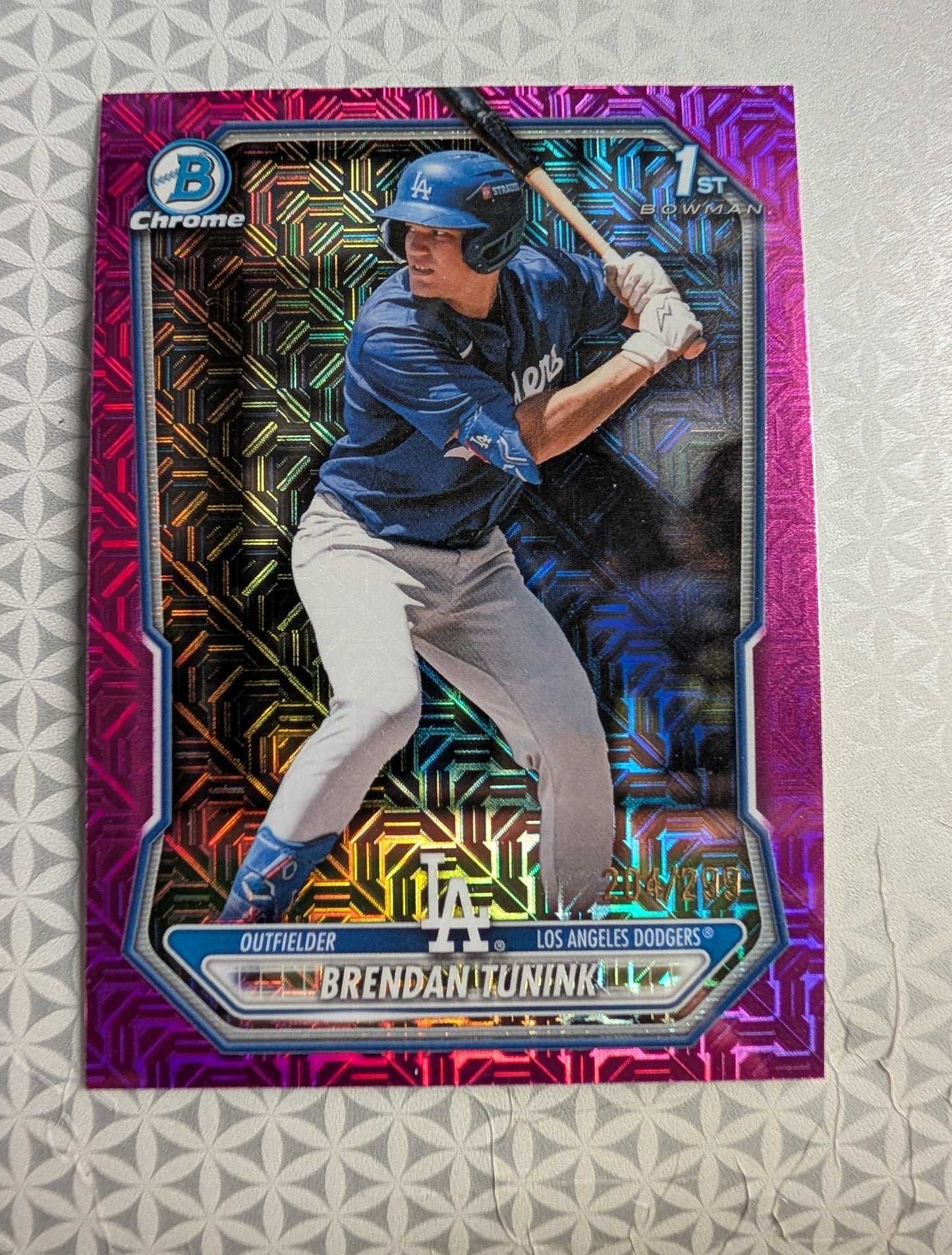 2026 Bowman Chrome Prospects Fuchsia Mojo Refractor Brendan Tunink #BCP-59 /299 (1st Bowman)