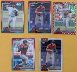 2026 Topps Chrome Arizona Diamondbacks Ray Wave Red White Blue Seams Carroll