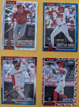 2026 Topps Chrome Los Angeles Angels Ray Wave Red White Blue Seams Blue Trout