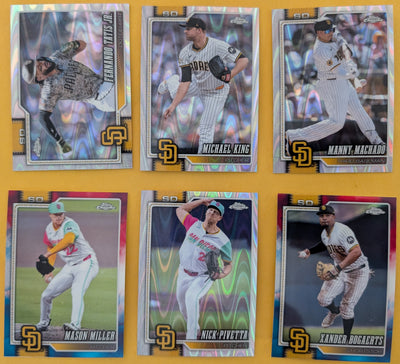 2026 Topps Chrome San Diego Padres Ray Wave Red White Blue Tatis Machado Miller