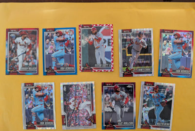 2026 Topps Chrome St. Louis Cardinals Ray Wave Red White Blue Seams Blue