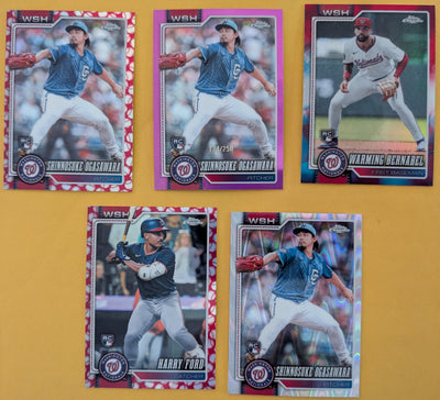 2026 Topps Chrome Washington Nationals Ray Wave Red White Blue Seams Pink Ford
