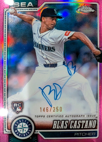 2026 Topps Chrome Blas Castano Pink Refractor SP Rookie Autograph /250 #RA-BCA