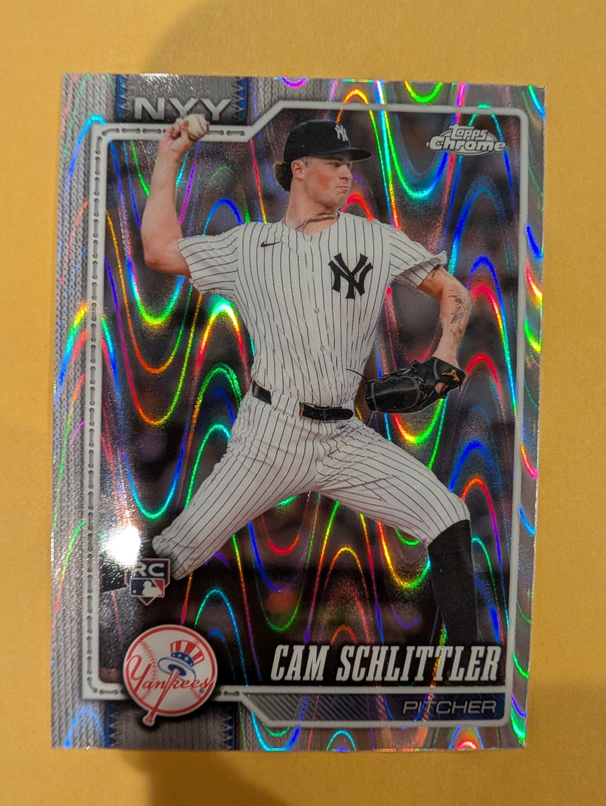 2026 Topps Chrome Cam Schlittler Ray Wave Refractor #262