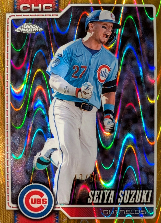 2026 Topps Chrome Seiya Suzuki Gold Ray Wave Refractor SP /50 #34
