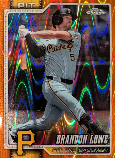 2026 Topps Chrome Brandon Lowe Orange Ray Wave Refractor SP /25 #72