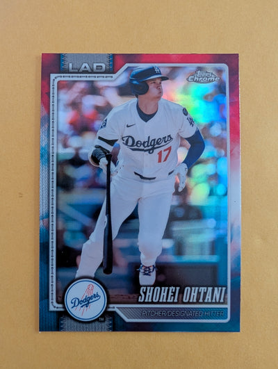 2026 Topps Chrome Shohei Ohtani Red White & Blue (RWB) Refractor #1