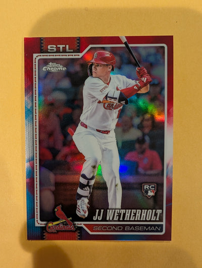 2026 Topps Chrome JJ Wetherholt Red White & Blue (RWB) Refractor #119