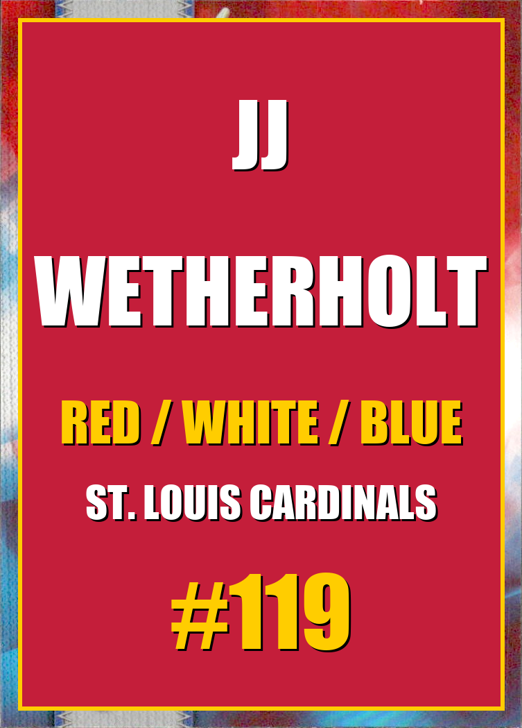 2026 Topps Chrome JJ Wetherholt Red White & Blue Refractor #119
