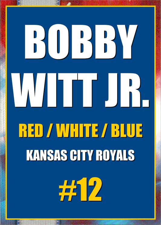 2026 Topps Chrome Bobby Witt Jr. Red White & Blue Refractor #12