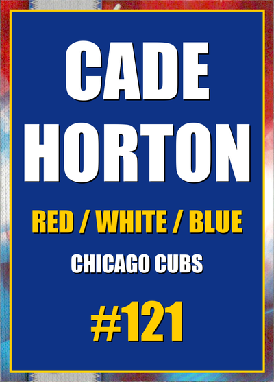 2026 Topps Chrome Cade Horton Red White & Blue (RWB) Refractor #121