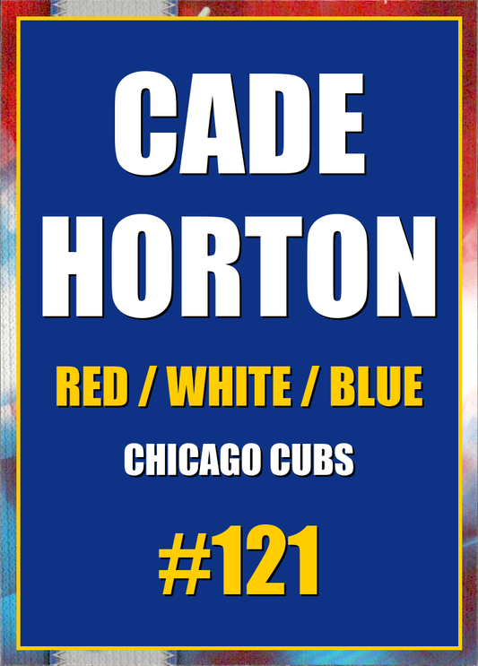 2026 Topps Chrome Cade Horton Red White & Blue (RWB) Refractor #121