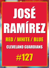 2026 Topps Chrome José Ramírez Red White & Blue Refractor #127