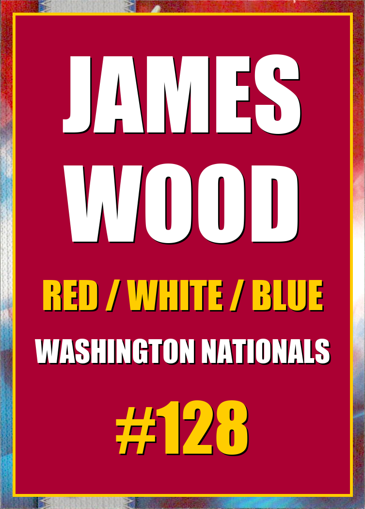 2026 Topps Chrome James Wood Red White & Blue Refractor #128