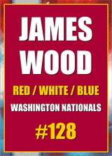2026 Topps Chrome James Wood Red White & Blue Refractor #128