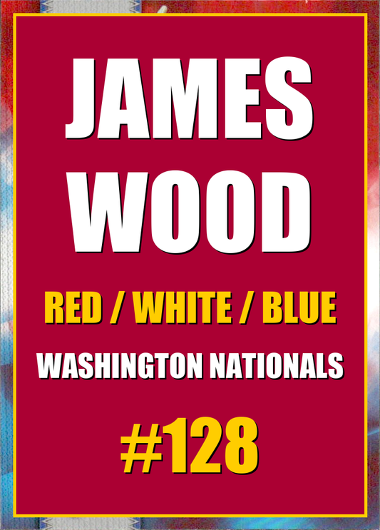 2026 Topps Chrome James Wood Red White & Blue Refractor #128