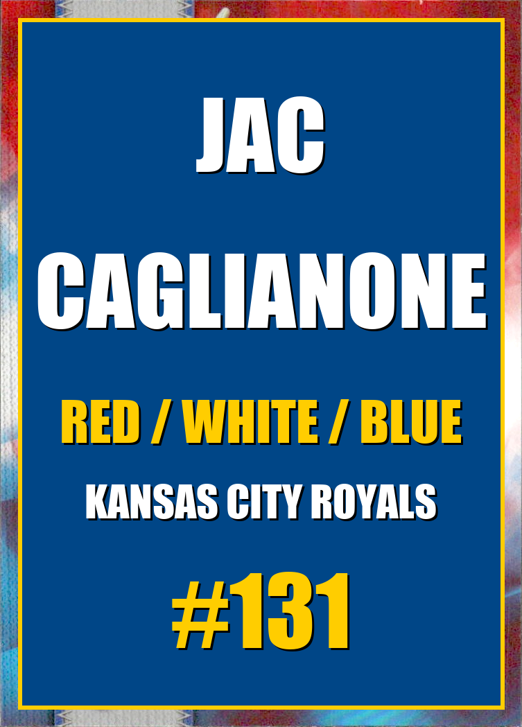 2026 Topps Chrome Jac Caglianone Red White & Blue Refractor #131