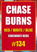 2026 Topps Chrome Chase Burns Red White & Blue Refractor #134