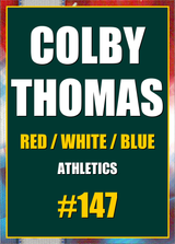 2026 Topps Chrome Colby Thomas Red White & Blue Refractor #147