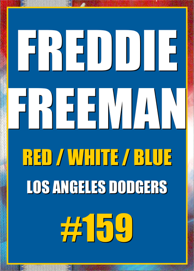 2026 Topps Chrome Freddie Freeman Red White & Blue (RWB) Refractor #159