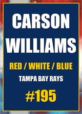 2026 Topps Chrome Carson Williams Red White & Blue Refractor #195