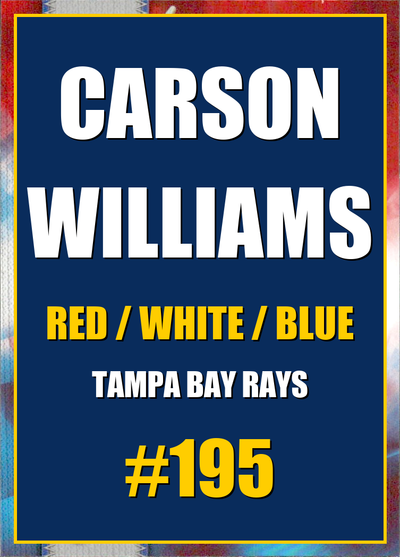 2026 Topps Chrome Carson Williams Red White & Blue (RWB) Refractor #195