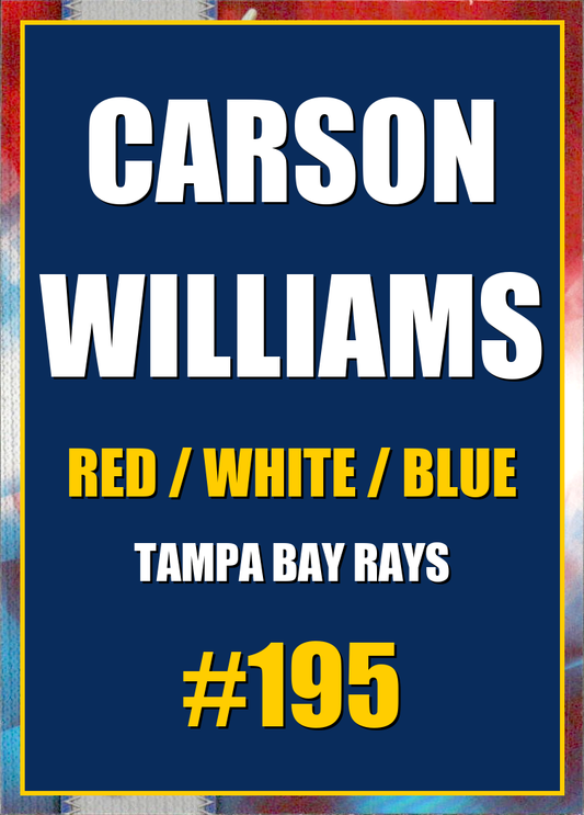 2026 Topps Chrome Carson Williams Red White & Blue Refractor #195