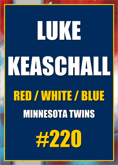 2026 Topps Chrome Luke Keaschall Red White & Blue (RWB) Refractor #220