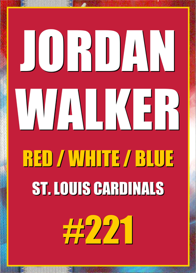 2026 Topps Chrome Jordan Walker Red White & Blue (RWB) Refractor #221