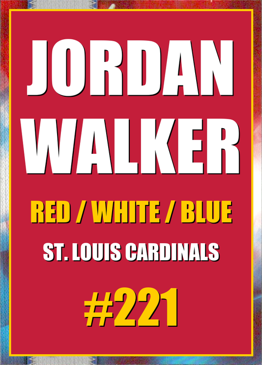 2026 Topps Chrome Jordan Walker Red White & Blue Refractor #221