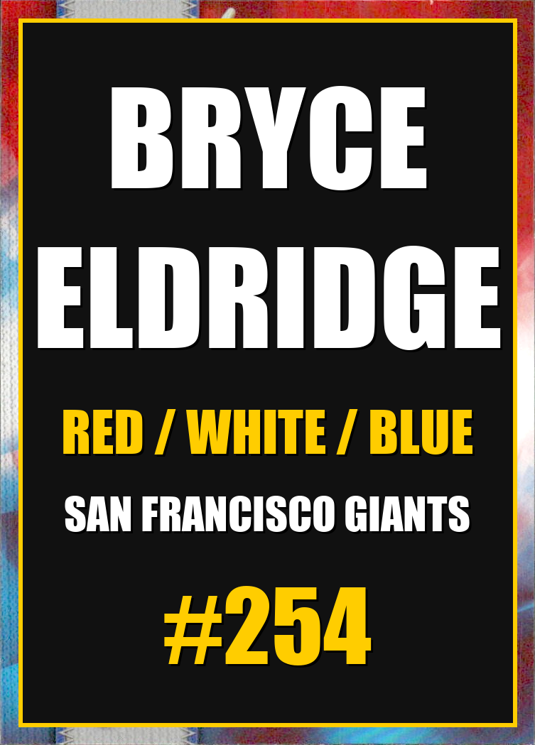 2026 Topps Chrome Bryce Eldridge Red White & Blue Refractor #254