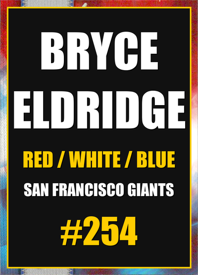 2026 Topps Chrome Bryce Eldridge Red White & Blue (RWB) Refractor #254