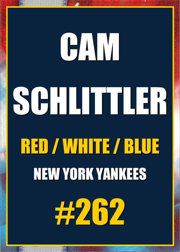 2026 Topps Chrome Cam Schlittler Red White & Blue Refractor #262