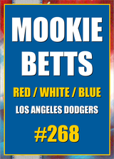 2026 Topps Chrome Mookie Betts Red White & Blue Refractor #268
