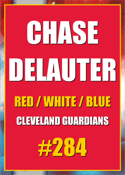 2026 Topps Chrome Chase DeLauter Red White & Blue (RWB) Refractor #284