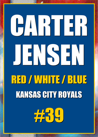 2026 Topps Chrome Carter Jensen Red White & Blue (RWB) Refractor #39