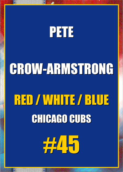 2026 Topps Chrome Pete Crow-Armstrong Red White & Blue (RWB) Refractor #45