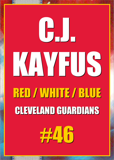 2026 Topps Chrome C.J. Kayfus Red White & Blue (RWB) Refractor #46
