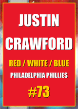 2026 Topps Chrome Justin Crawford Red White & Blue Refractor #73