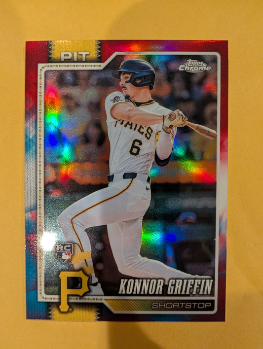 2026 Topps Chrome Konnor Griffin Red White & Blue (RWB) Refractor #74