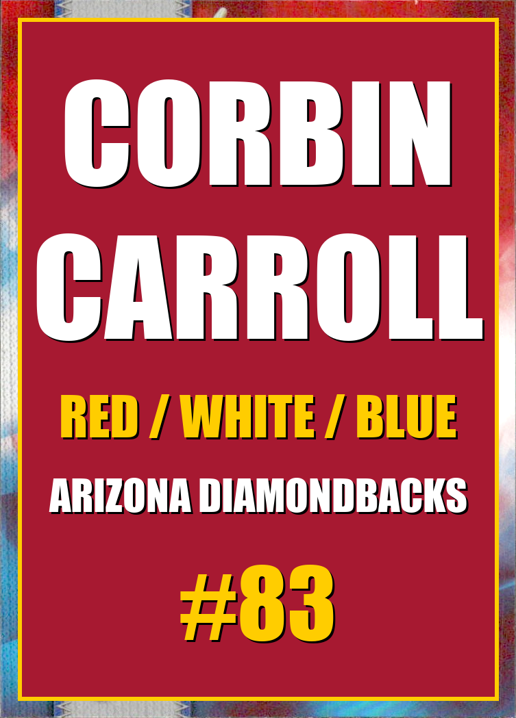 2026 Topps Chrome Corbin Carroll Red White & Blue Refractor #83