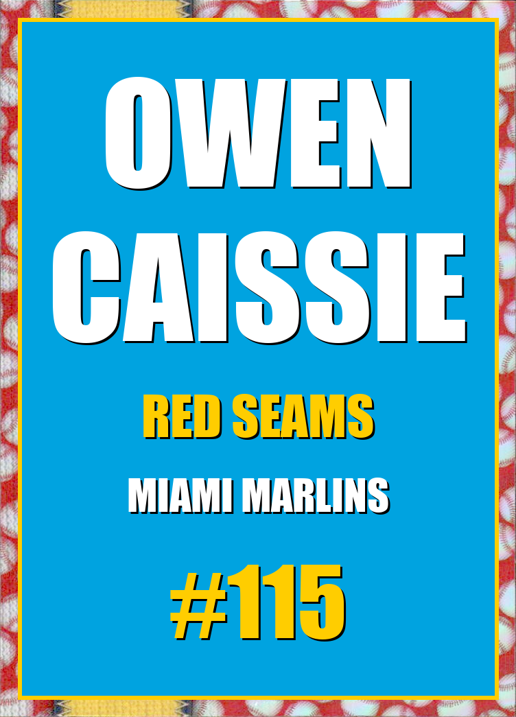 2026 Topps Chrome Owen Caissie Red Seams Refractor #115
