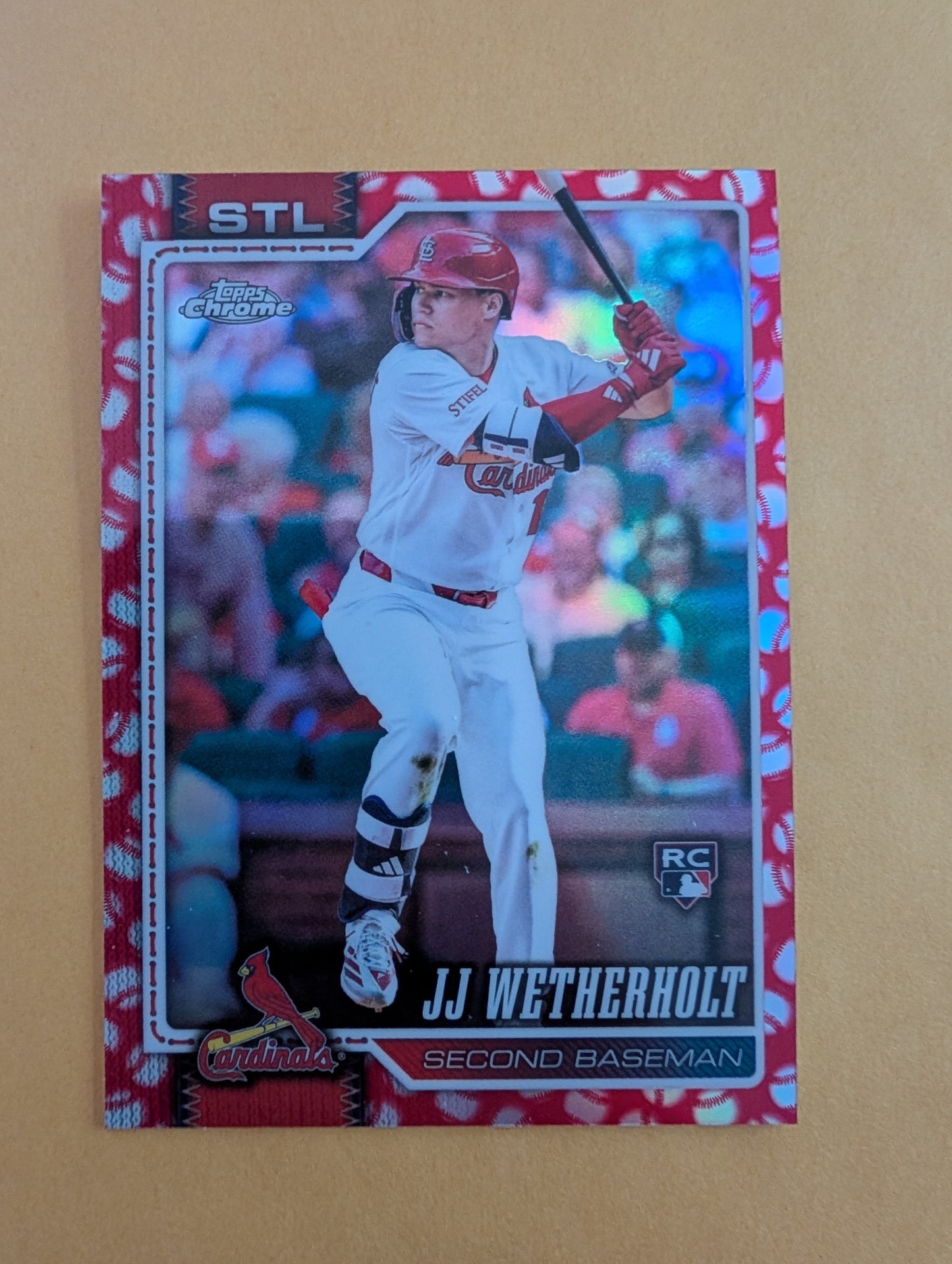 2026 Topps Chrome JJ Wetherholt Red Seams Refractor #119