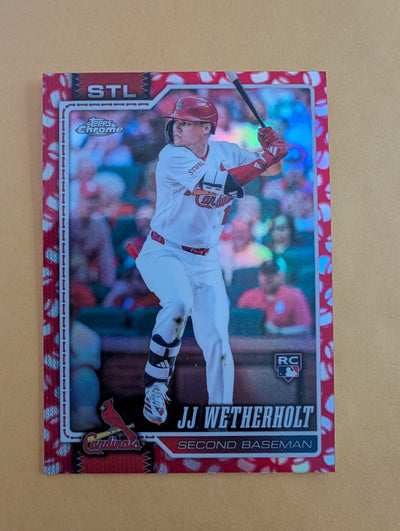2026 Topps Chrome JJ Wetherholt Red Seams Refractor #119