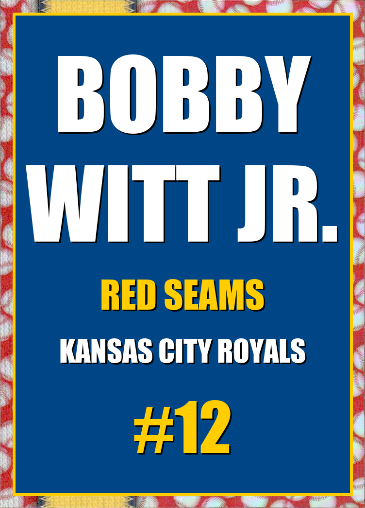 2026 Topps Chrome Bobby Witt Jr. Red Seams Refractor #12