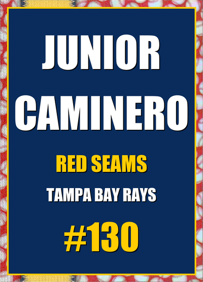 2026 Topps Chrome Junior Caminero Red Seams Refractor #130