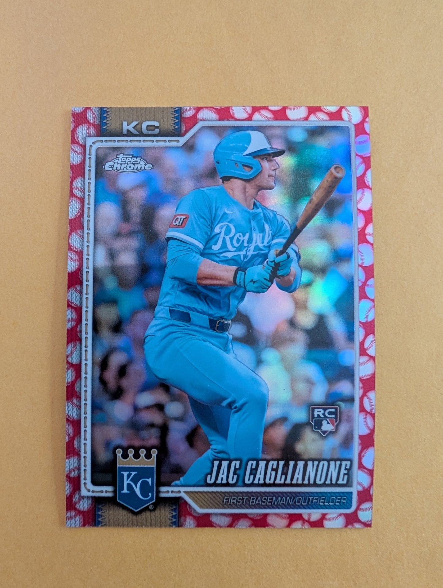 2026 Topps Chrome Jac Caglianone Red Seams Refractor #131